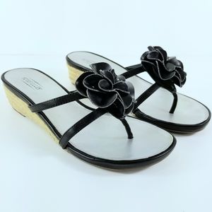Sz 8 Seychelles Studded Flower Espadrille Wedge Sandals